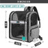 PetAmi Dog Backpack Carrier for Small Large Cats and Puppies, Ventilated Travel Bag, Airline Approved, Grey