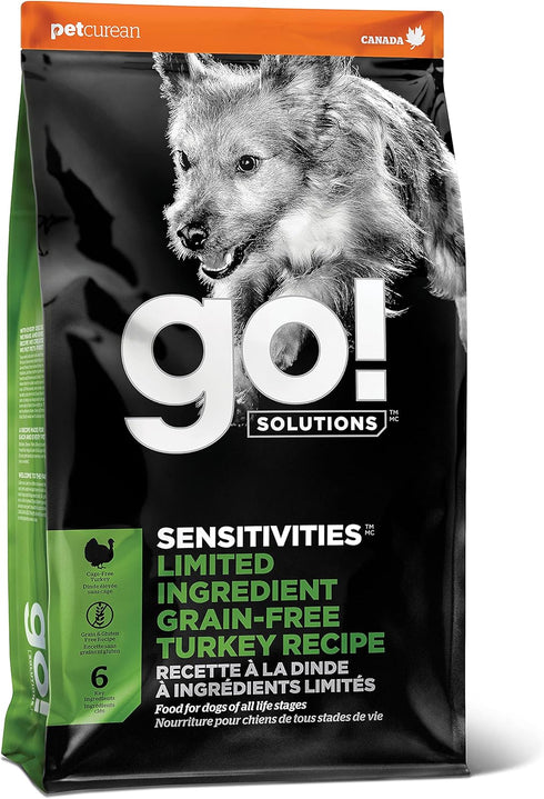GO! SOLUTIONS Sensitivities Turkey Recipe, Limited Ingredient Dog Food, 3.5 lb, Grain Free for Sensitive Stomachs