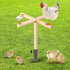 Colingmill Chicken Perch Toy for Coop 16.54 x 17.72 Inch Wooden Chicken Perch