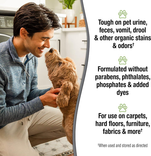 Nature's Miracle Simply Pet Stain and Odor Remover - 32 Ounce with 86% Plant-Derived Surfactants