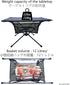 Backpacking, NACETURE Camping Table with Folding Legs and Mesh Storage Basket for Food, Coffee, or Camp Grill