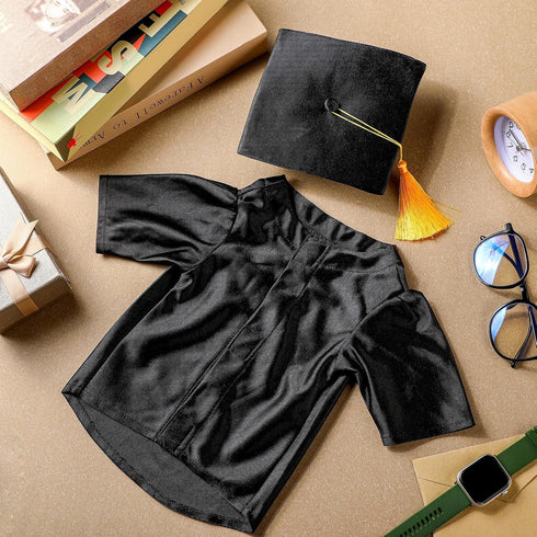 Dog Graduation Cap and Gown Costume Class of 2024, Washable Dog Graduation Shirt with Pet Graduation Hat for Dog Cat