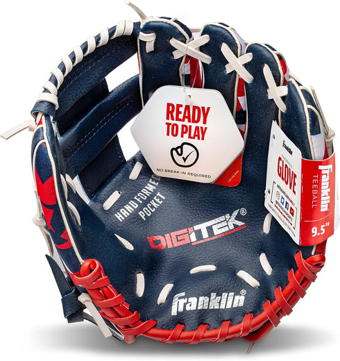 Franklin Sports Kids Baseball + Tball Glove - RTP Youth Baseball Glove - Boys + Girls Teeball, Youth Baseball Glove