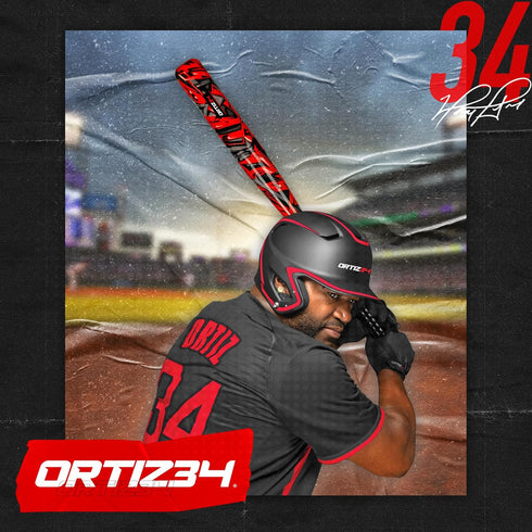Set- Set 3 4 Grand Slam Graffiti Plastic Bat, David Ortiz Backyard Baseball with Balls, Throw Down Bases
