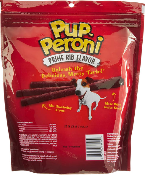 22.5 (Pack 4) Pup-Peroni Original Prime Rib Flavor Dog Snacks, Ounce Bag
