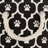 Bone Dry Small Rectangle Pet Storage Collection, Lattice Paw Print, Black