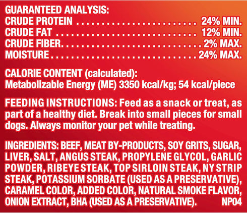 Pup-Peroni Dog Treats, Triple Steak Flavor, 22.5 Ounce, Ribeye, Top Sirloin, NY Strip