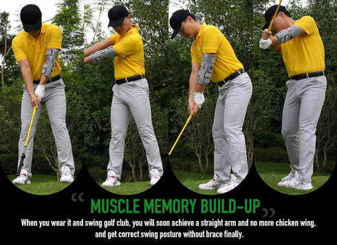 GAIARENA Golf Training Aid - Straight Arm Elbow Brace Swing Trainer for Men Women Beginner Golf Accessories