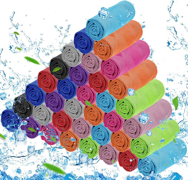 MENOLY 50 Pack Cooling Towels, Cooling Towels for Neck and Face, Sweat