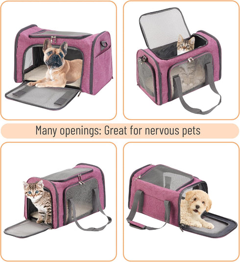 Mr. Pen Pet Carrier, Pink Soft Cat and Dog Travel Carrier Bag for Pets