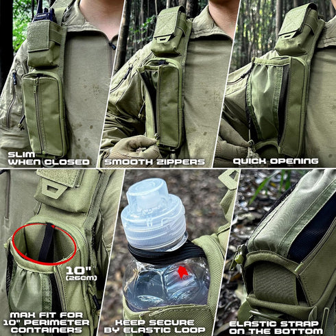 WYNEX Molle Tactical Pouches Water Bottle Carrier Holder, Tactical Accessories Backpack Strap Pouch