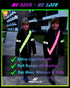 FREEMOVE Reflective SASH with 2 Bands or Reflective Runners Waist Belt with 4 Arm Bands, Easy to Put On/Off Reflective