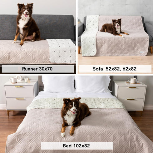 PetAmi Waterproof Couch Cover for Dogs, Reversible Furniture Protector, Washable Blanket Dog Cover for Couch Seat