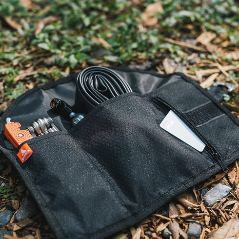 Granite Quiver Tool Roll Bag for Gravel, Road, Mountain Bike, Roll Up Tool Bag with Dial Lock-In System