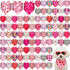 Youyole 120 Pcs Valentine's Day Dog Bandana Bulks Love Dog Bandanas Valentine's