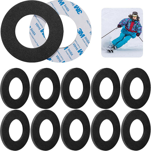 RunNico Ski Ankle Donut Boot Pads, Self-Adhesive Foam Padding, Snowboard Boots Pads