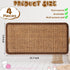 4 Pcs Cat Scratcher Mat Sisal Cat Scratching Pad Scratch Mat for Cat with Adhesive Loop Tape Cat Scratch Pad Rug for Protect Wall Couch Window Perch Cat Wall Furniture Cat Shelves, 15.7x7.8 In (Brown)