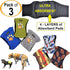 Pack 3 4 20" 26", of Male Dog Diapers - Layers of Absorbent Pads Waterproof Leak Proof Belly Band Wrap Washable (XL: