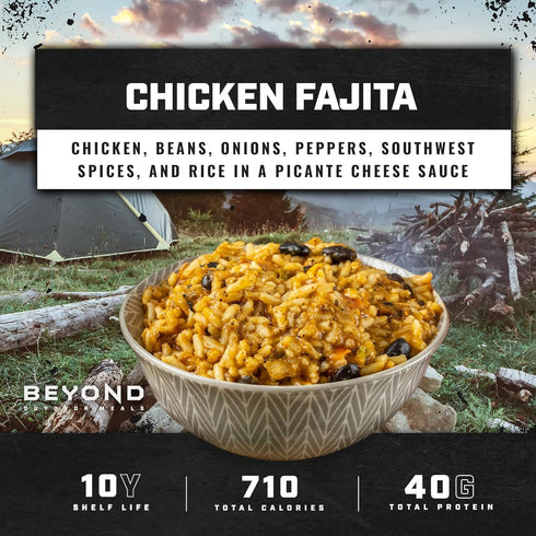 Beyond Outdoor Meals Backpacking Chicken Fajitas | Freeze Dried Camping & Food | High Protein Meals | Just Add Water