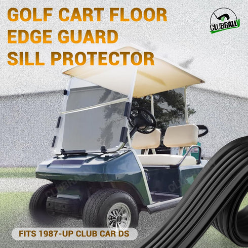 Golf Cart Floor Edge Guard Sill Protector, 2 PCS Anti-Collision Rubber Trim for Club Car DS 1987-Up