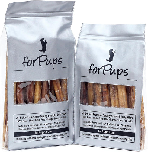 (1 Pound – 6 Inch) (THICK) (16 oz Pack) All Natural Premium Quality Bully Sticks (6”)