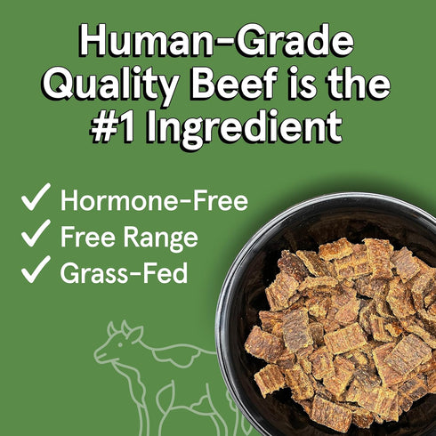 Real Meat Air Dried Dog Food with Real Beef - 2lb Bag of Grain-Free, High Protein Dog Food