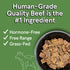 Real Meat Air Dried Dog Food with Real Beef - 2lb Bag of Grain-Free, High Protein Dog Food