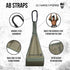 Gymreapers Hanging Ab Straps for Core Strength Training, Padded Adjustable Arm Supports for Bodyweight Exercises