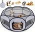 Generic Soft Breathable Small Animal Playpen with Zipper Cover - Portable Rabbit/Bunny Pen