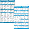 Quick Fit Bodyweight Workouts and Stretching Exercise Poster Set, Laminated 2 Chart Set for Routine & Stretching