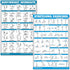 Quick Fit Bodyweight Workouts and Stretching Exercise Poster Set, Laminated 2 Chart Set for Routine & Stretching