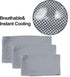 NACOCO 2 Pcs Dog Instant Cooling Scarf - Summer Pet Bandana for Bulldog (Gray, M)