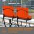 Stadium Seat for Bleachers with Back Support, Portable Bleacher Seat with Wide Comfy Padded Cushion, Metal Hook