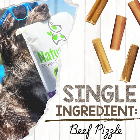 2-4" (8oz) Nature Gnaws Bully Stick Bites for Small Dogs - Long Lasting for Light Chewers and Puppies - Natural Beef