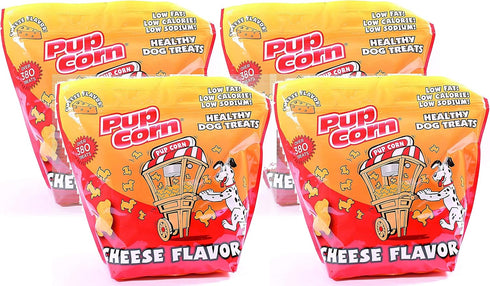 4 Pack of Pupcorn Cheese Flavor Healthy Dog Treats