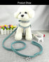 Dog Collar & Harness & Lead Sets, Fashion Diamante Dog Collar with Comfortable Soft Harness and Leashes Set - Blue - S