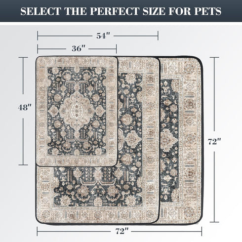 2 Pack, 36x48 Thicken Super Absorbent Reusable, Washable Pee Pads for Dogs - Non-Slip Leakproof Potty Pads for Floor