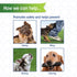 Walk-About Quick-Fit Short Snout Adjustable Dog Muzzle Four Paws for Medium Dogs, Washable & Breathable, Black, 1 Count