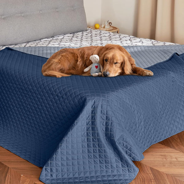 NICETOWN Waterproof Pet Blanket, Liquid Pee Proof Dog Blanket for Sofa, Reversible Furniture Protector Cover,