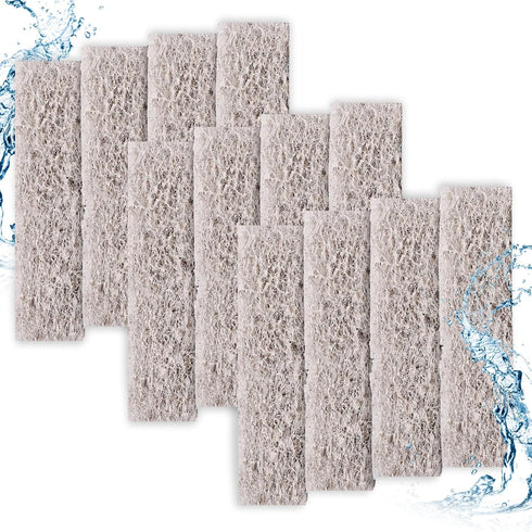 12pcs Carbon Filter Pads for Aqueon, Ammonia Reducer Filter Pads Compatible with QuietFlow LED PRO Model 10