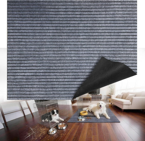 Bhyhok 46 60 0.23inch * * Mat for Under Dog Crate Waterproof, Non-Slip Under Kennel Floor Protective Mat for Floor