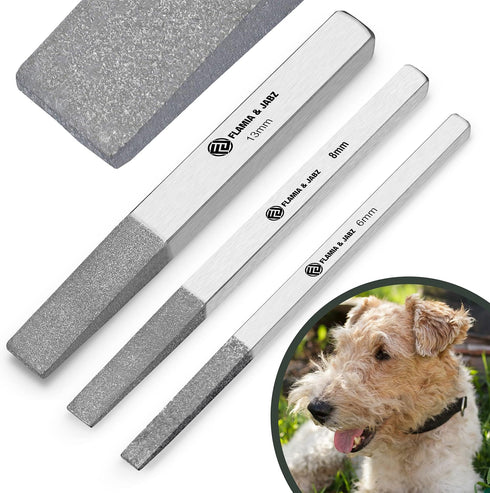 Stripping Metal Stones & Nail File for Dogs, Cats & Pets (3 Piece Pack)