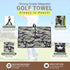 Magnetic Golf Towel with Center Cut and Loop Attachment, Strong Magnet for Golf Bag or Cart Accessory