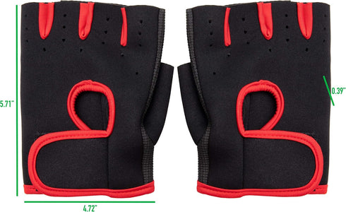 Set, Mind Reader Workout Glove Open Finger, Wrist Support for Men and Women, Textured Non-Slip Grip for Sports, Lifting