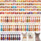 100 Pieces Dog Bows Set, Fall Dog Bows, Thanksgiving Bow Ties, Halloween Dog Bows for Small Medium Dogs