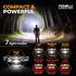 Foxelli LED Headlamp Flashlight for Adults & Kids, Running, Camping, Hiking with White & Red Light, Waterproof