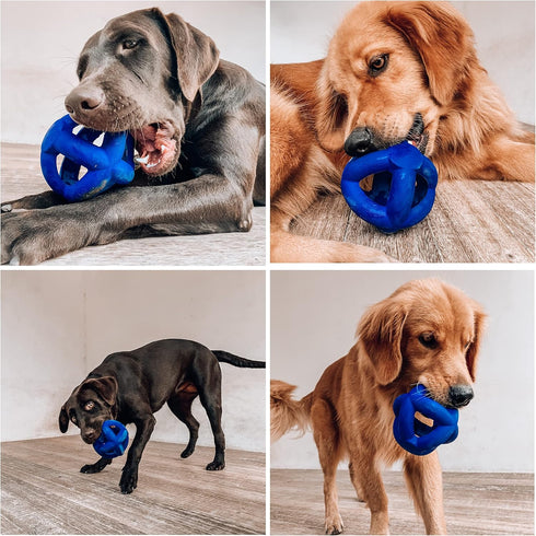 Tuff Pupper SuperChewy Tough Dog Cage Ball Toy, Strong Natural Rubber, Great Fetch Toy for Large Breeds