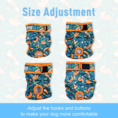 (3 Pack), Washable Dog Diapers Reusable Dog Diapers for Doggie Heat Period, Reusable Doggie Diaper for Female Dogs