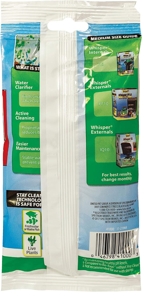 Tetra Bio-Bag Filter Cartridge, 1 Count, Ready to Use Medium Filter for Aquariums with Stay Clean Technology