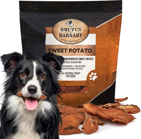 Sweet Potato Slices For Dogs - 14oz Thick Cut Dried Treats, 100% Natural, Grain Free, No Preservatives, High